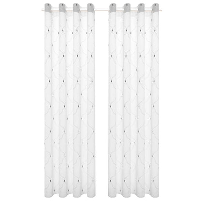 Tende 2 pcs Bianco 140 x 245 cm Poliestere