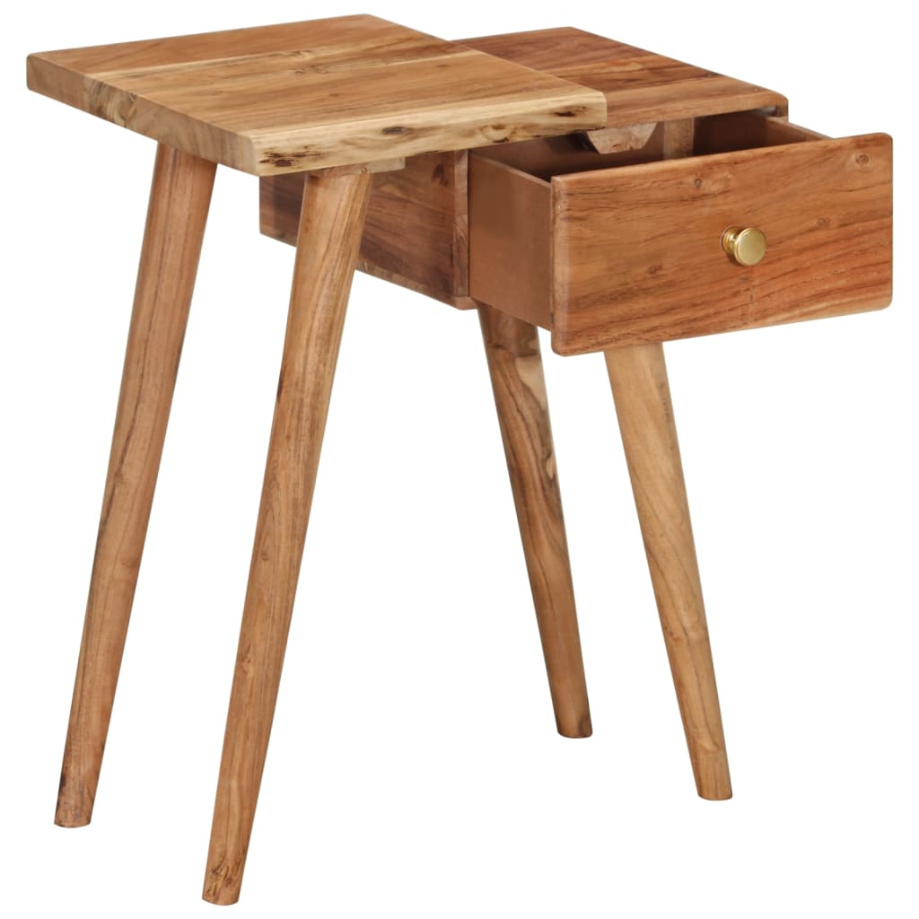 Comodino in Legno Massello d'Acacia 45x32x55cm | homemem39
