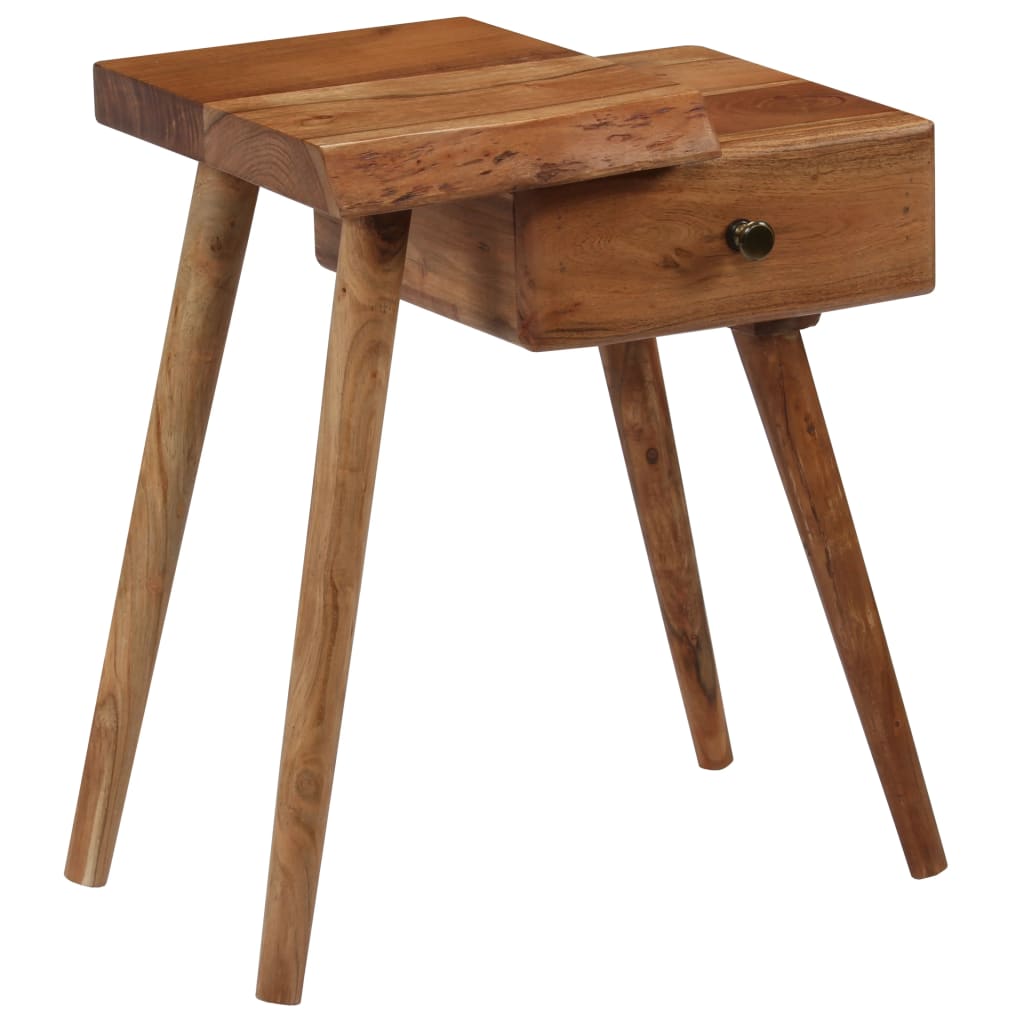Comodino in Legno Massello d'Acacia 45x32x55cm | homemem39