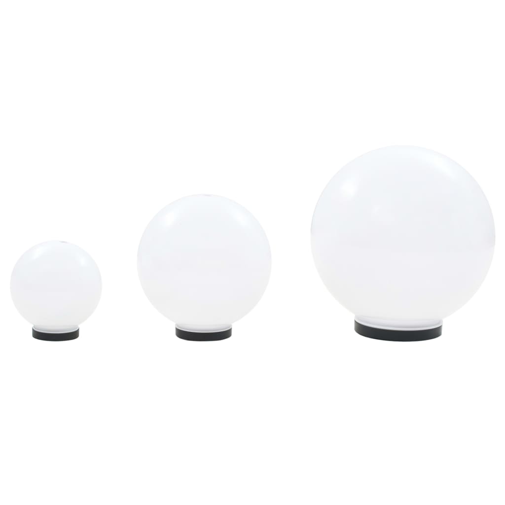 Set Lampade a LED Sferiche 3 pz in PMMA 20/30/40cm - homemem39