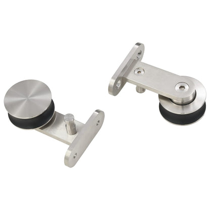 Kit Binari Porta Scorrevole 183 cm Acciaio Inossidabile Argento - homemem39