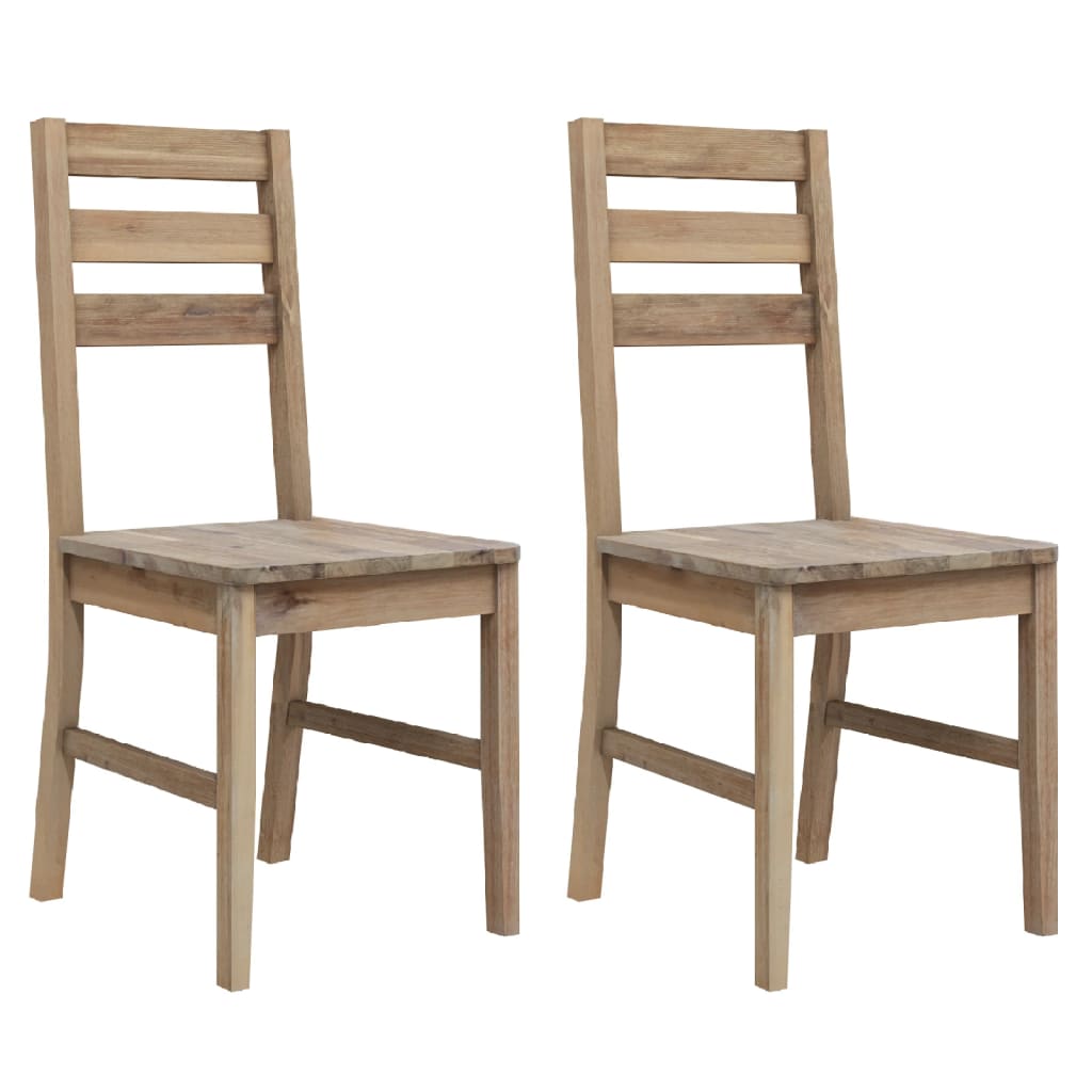 Sedie da Pranzo 2 pz in Legno Massello di Acacia | homemem39