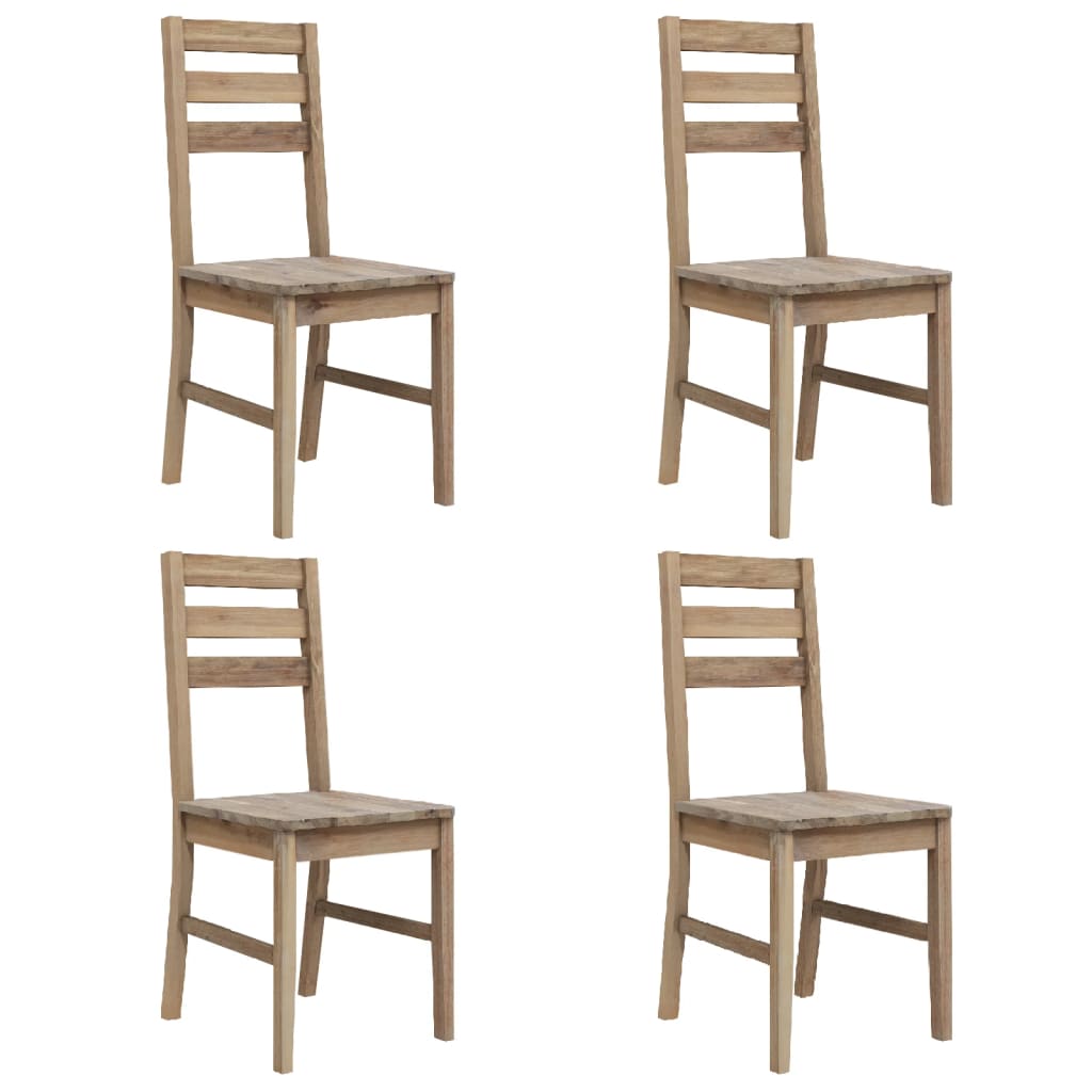 Sedie da Pranzo 4 pz in Legno Massello di Acacia | homemem39