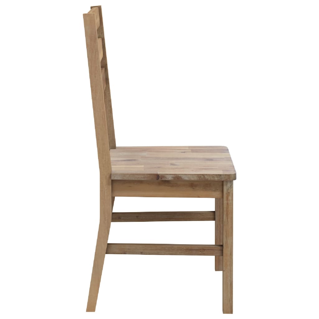Sedie da Pranzo 4 pz in Legno Massello di Acacia | homemem39