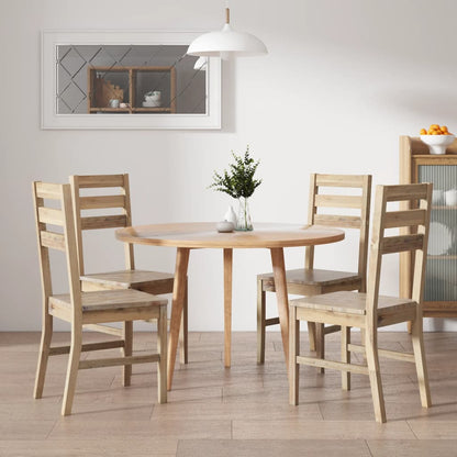 Sedie da Pranzo 4 pz in Legno Massello di Acacia | homemem39