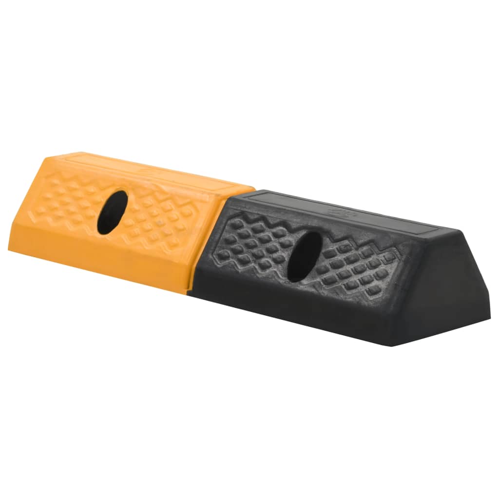 Delimitatori di Parcheggio 2 pz in Gomma 49x15x9 cm | homemem39