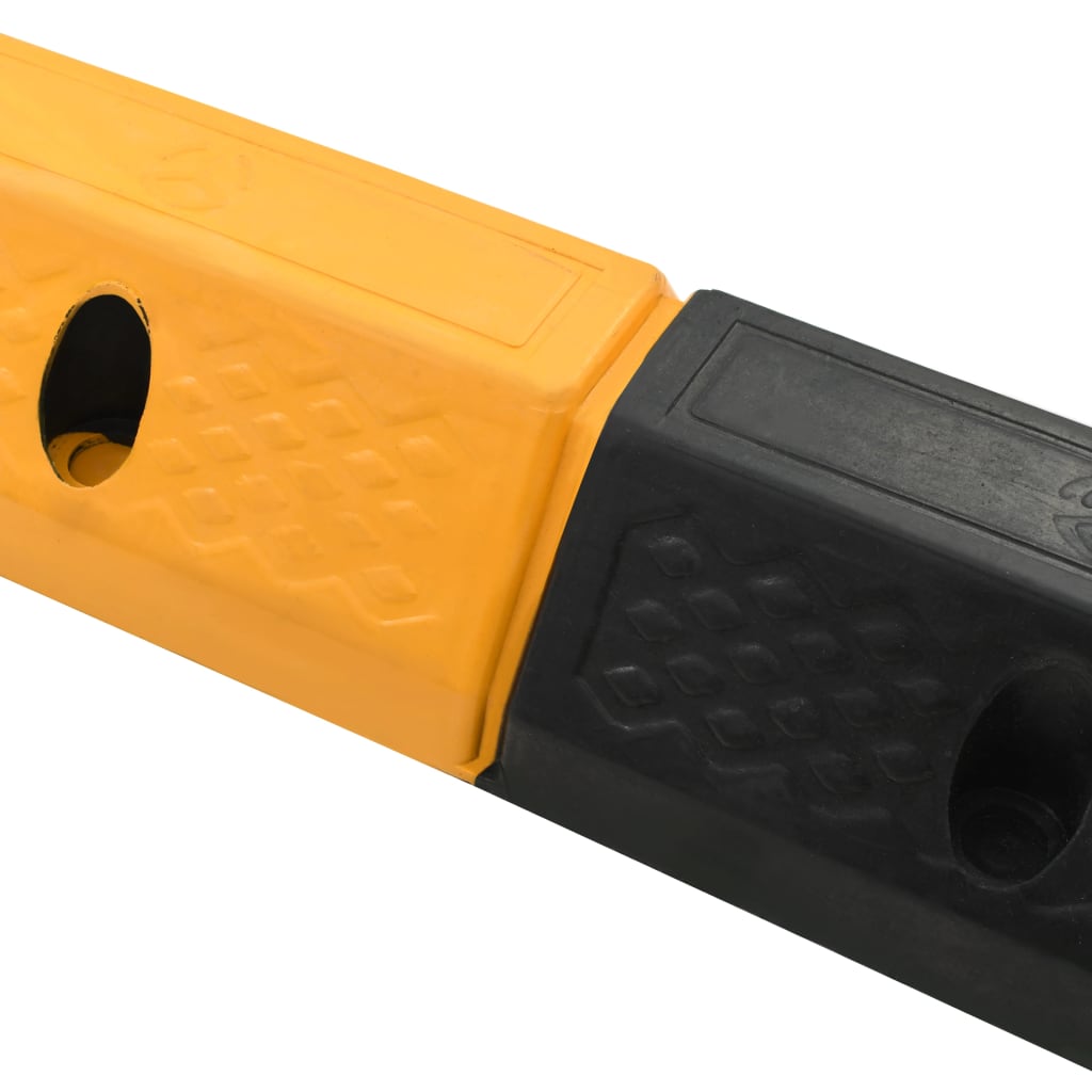 Delimitatori di Parcheggio 2 pz in Gomma 49x15x9 cm | homemem39