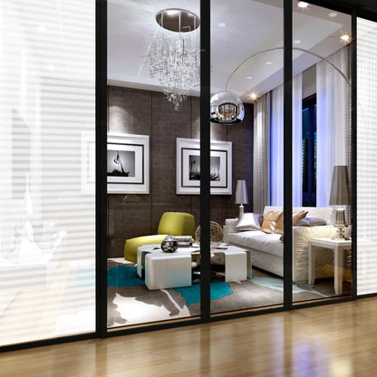 Pellicola per Finestra Design Smerigliato Strisce 0,9x10 m PVC