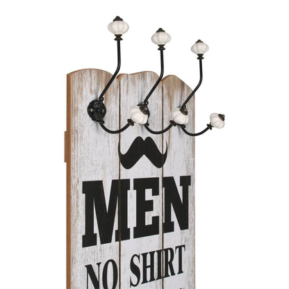 Appendiabiti da Parete con 6 Ganci MEN LADIES 120x40 cm - homemem39