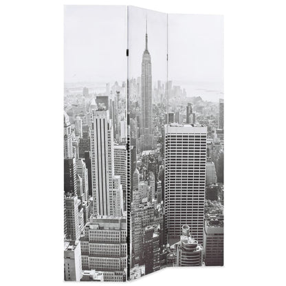 Paravento Pieghevole 120x170 cm Stampa New York Bianco e Nero - homemem39