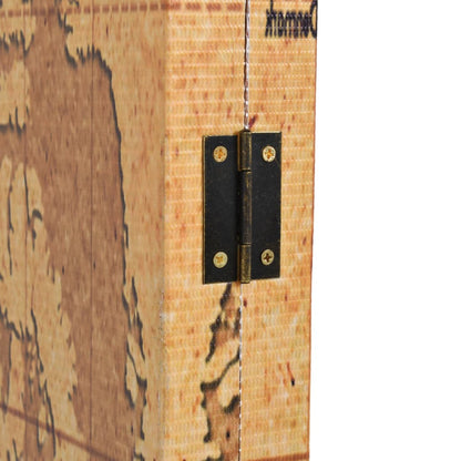 Paravento Pieghevole 160x170 cm Stampa Mappa del Mondo Giallo - homemem39
