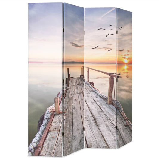 Paravento Pieghevole 160x170 cm Stampa Lago - homemem39