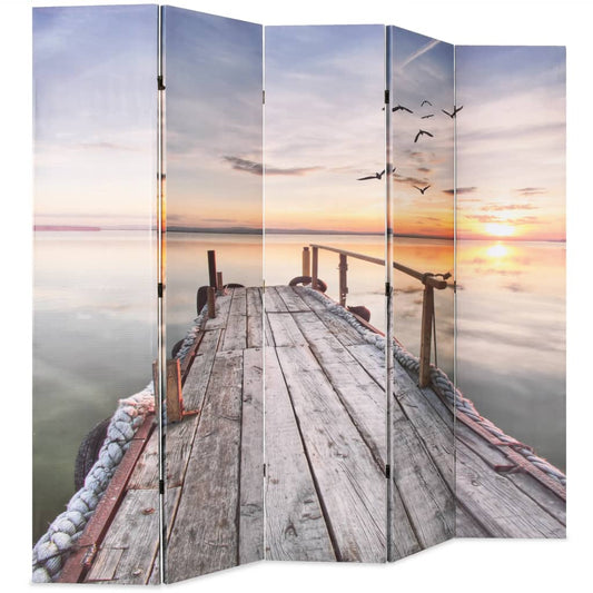 Paravento Pieghevole 200x170 cm Stampa Lago - homemem39