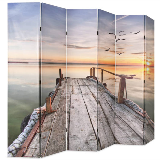 Paravento Pieghevole 228x170 cm Stampa Lago - homemem39