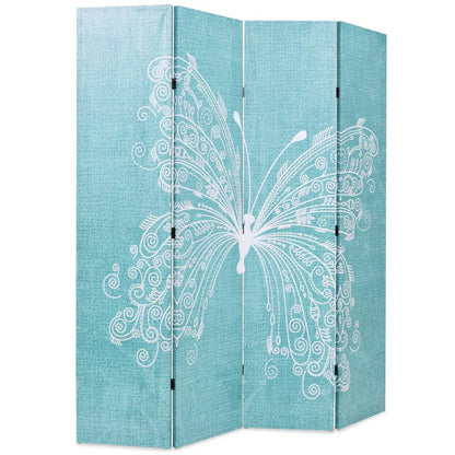 Paravento Pieghevole 160x170 cm Stampa Farfalla Blu - homemem39