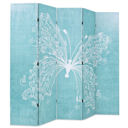 Paravento Pieghevole 200x170 cm Stampa Farfalla Blu - homemem39