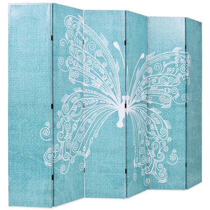Paravento Pieghevole 228x170 cm Stampa Farfalla Blu - homemem39