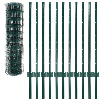 Set Recinzione Euro 20x1 m in Acciaio Verde | homemem39
