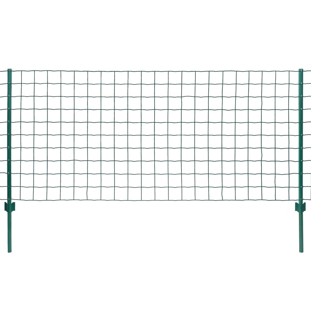 Recinzione Euro in Acciaio 20x1,5 m Verde | homemem39