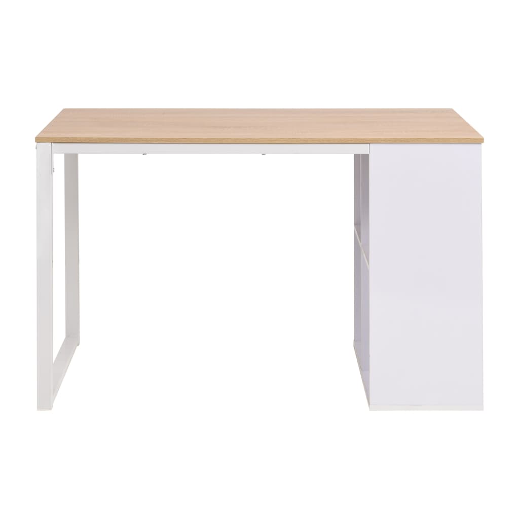 Scrivania 120x60x75 cm Rovere e Bianco | homemem39