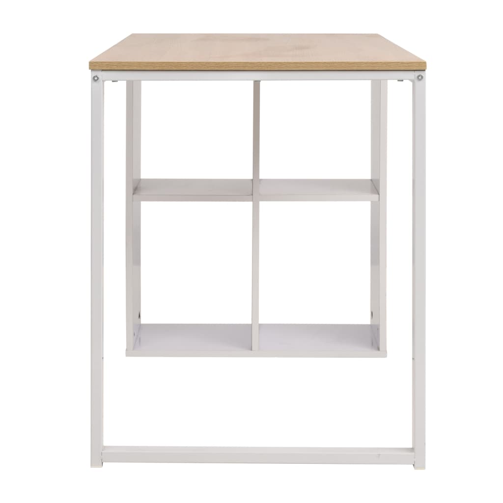 Scrivania 120x60x75 cm Rovere e Bianco | homemem39