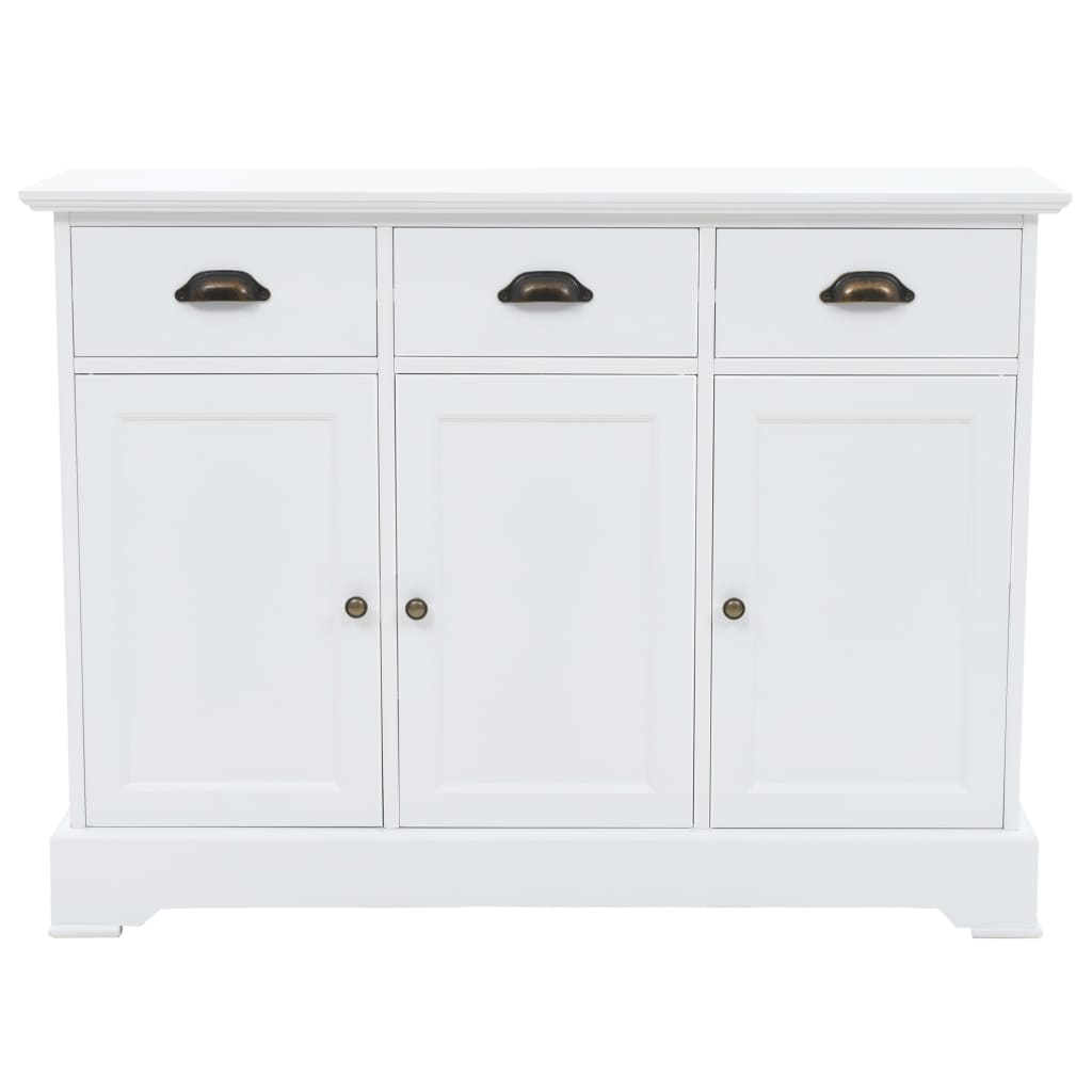 Credenza con 3 Ante in MDF e Legno di Pino 105x35x77,5 cm - homemem39