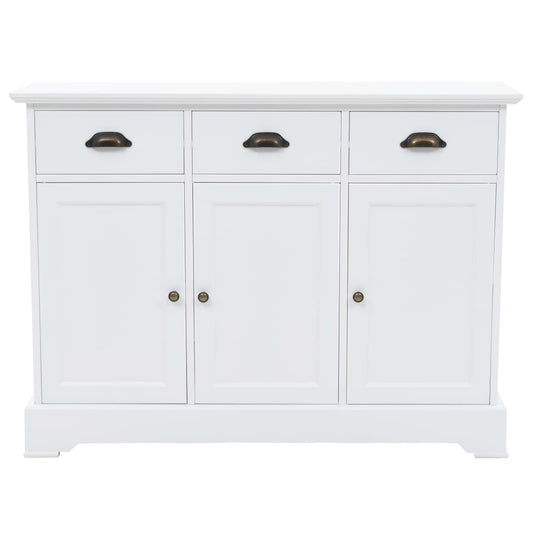 Credenza con 3 Ante in MDF e Legno di Pino 105x35x77,5 cm - homemem39