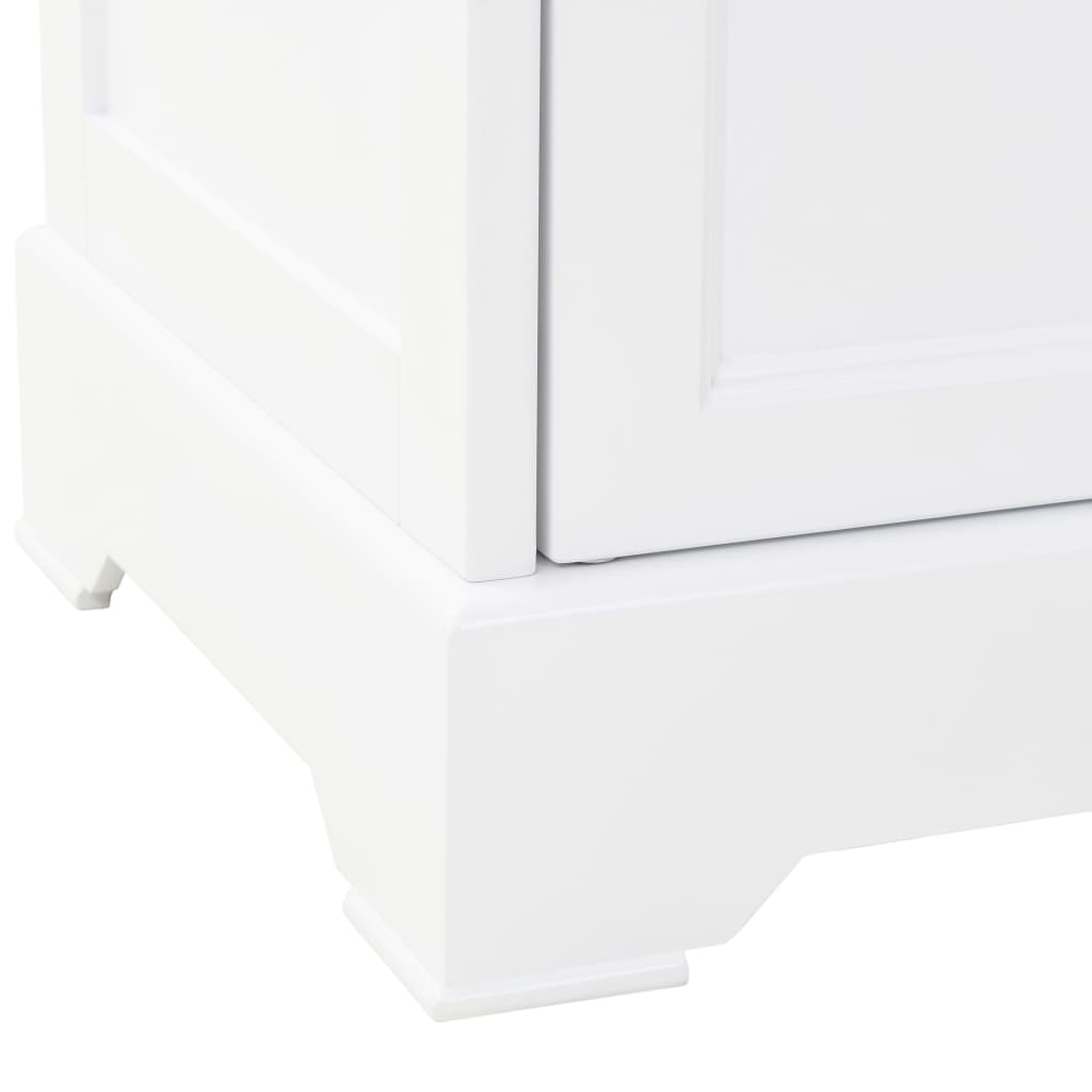 Credenza con Alzata 4 Ante in MDF e Legno di Pino 80x40x180 cm | homemem39
