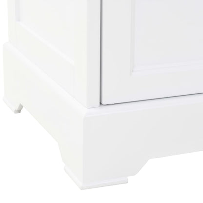 Credenza con Alzata 4 Ante in MDF e Legno di Pino 80x40x180 cm | homemem39