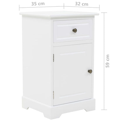 Comodino in MDF e Legno di Pino 35x32x59 cm - homemem39