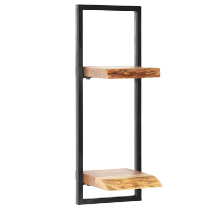 Set di Mensole 5 pz in Legno Massello di Acacia e Acciaio | homemem39