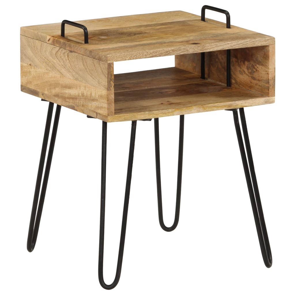 Comodino in Legno Massello di Mango 40x34x47 cm - homemem39