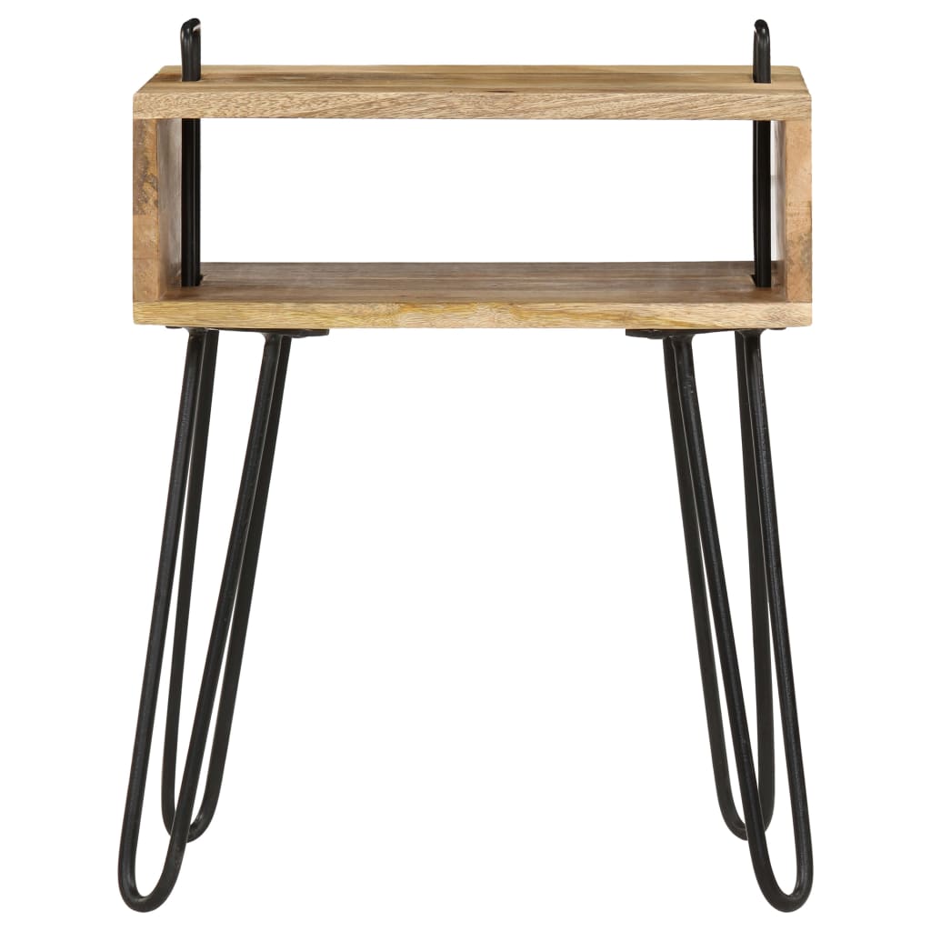 Comodino in Legno Massello di Mango 40x34x47 cm - homemem39