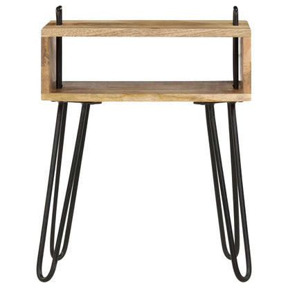 Comodino in Legno Massello di Mango 40x34x47 cm - homemem39