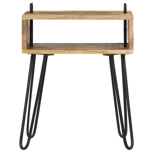 Comodino in Legno Massello di Mango 40x34x47 cm - homemem39