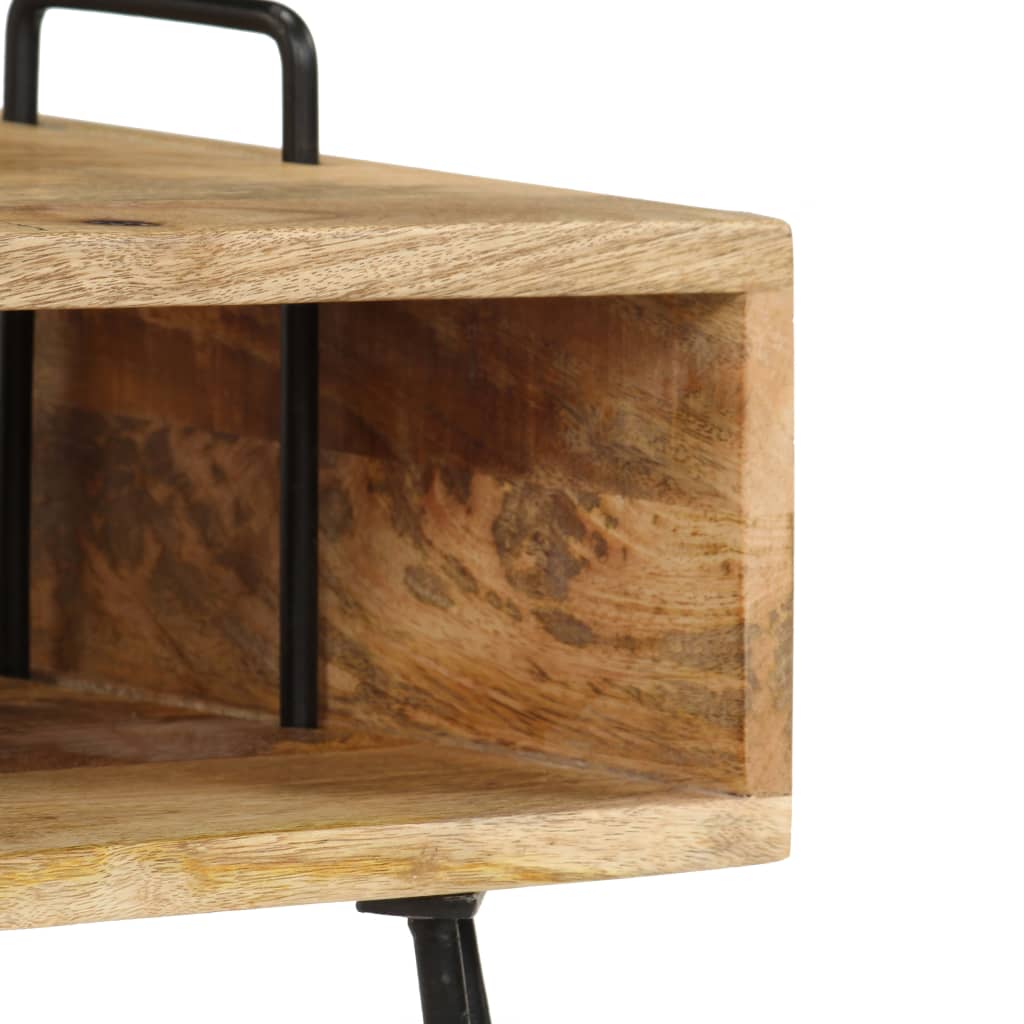Comodino in Legno Massello di Mango 40x34x47 cm - homemem39