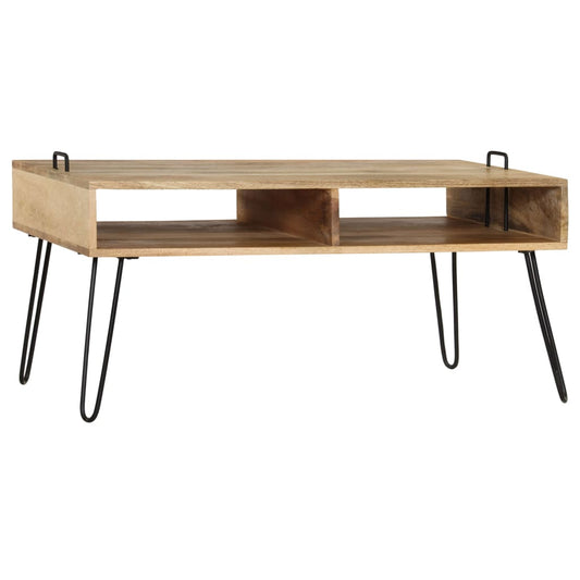 Tavolino da Salotto in Legno Massello di Mango 100x60x45 cm | homemem39