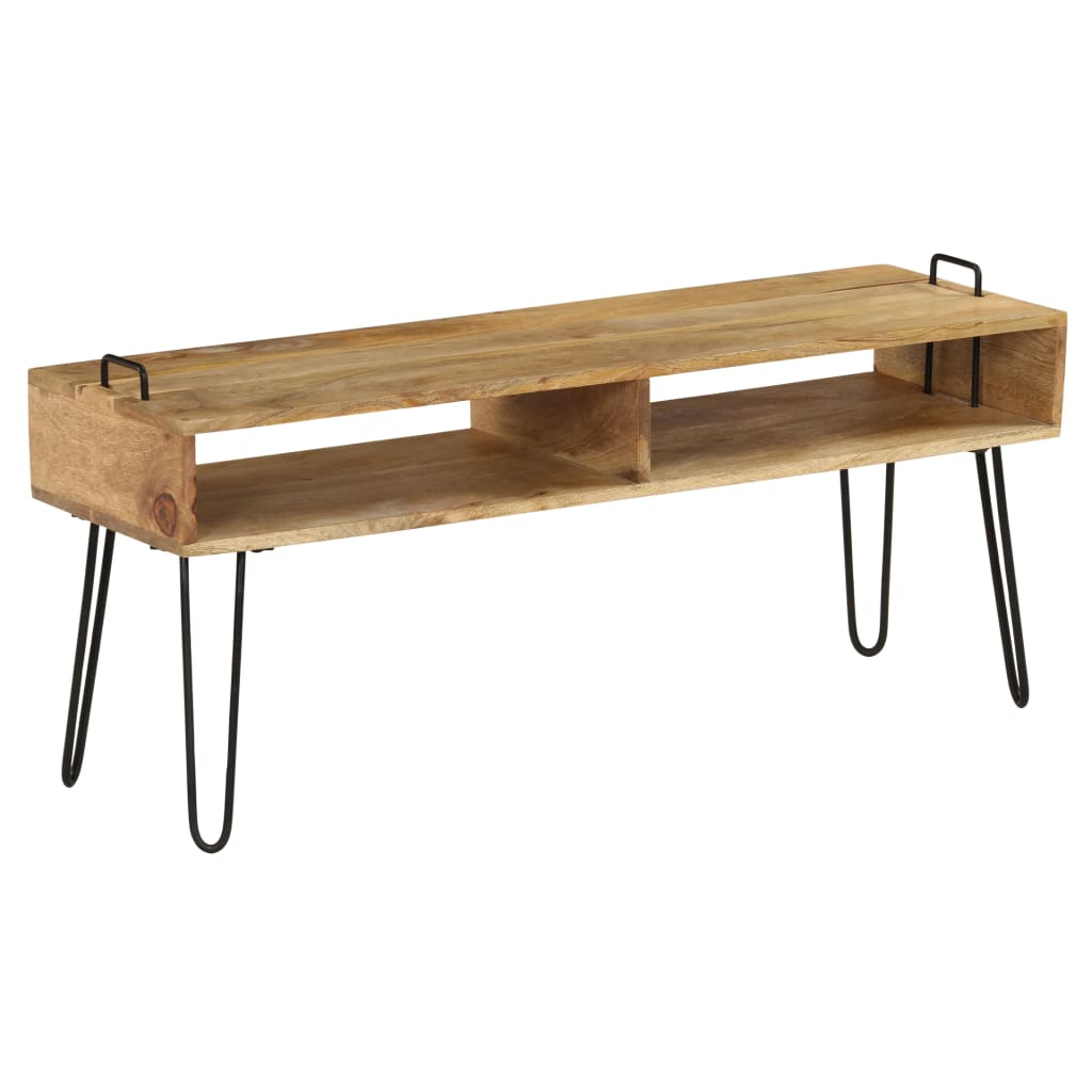 Mobile Porta TV in Legno Massello di Mango 110x35x45 cm - homemem39