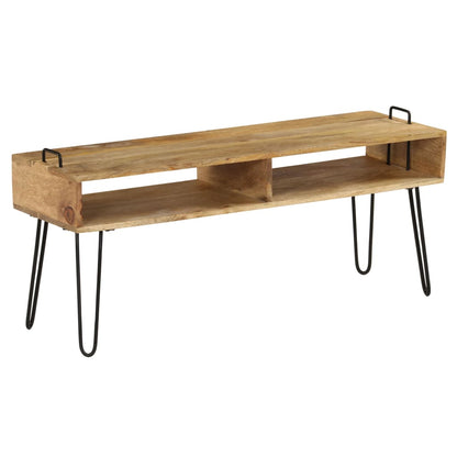 Mobile Porta TV in Legno Massello di Mango 110x35x45 cm - homemem39