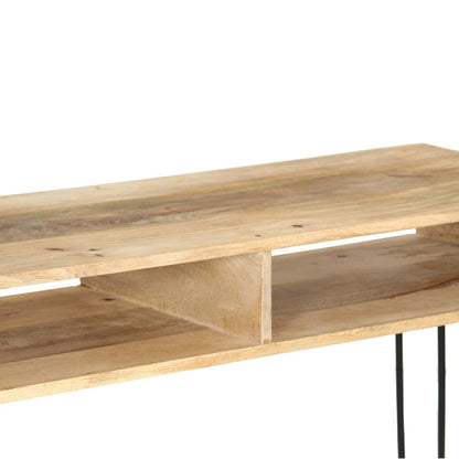 Tavolo Consolle in Legno Massello di Mango 115x35x76 cm | homemem39