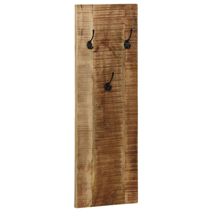 Appendiabiti a Parete 2pz in Legno Massello di Mango 36x110x3cm - homemem39