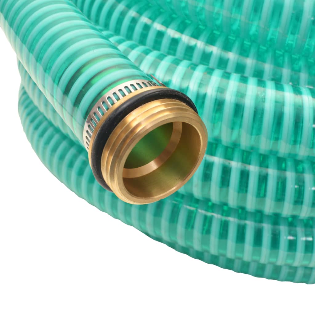 Tubo di Aspirazione con Connettori in Ottone 4 m 25 mm Verde | homemem39