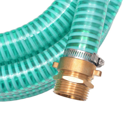 Tubo di Aspirazione con Connettori in Ottone 4 m 25 mm Verde | homemem39