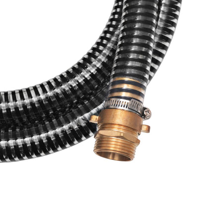Tubo di Aspirazione con Connettori in Ottone 3 m 25 mm Nero | homemem39