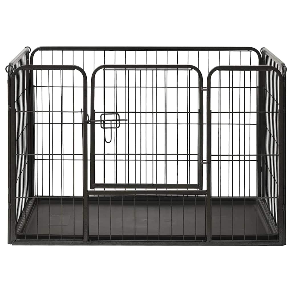 Box per Cuccioli in Acciaio 91,5x59x61 cm | homemem39