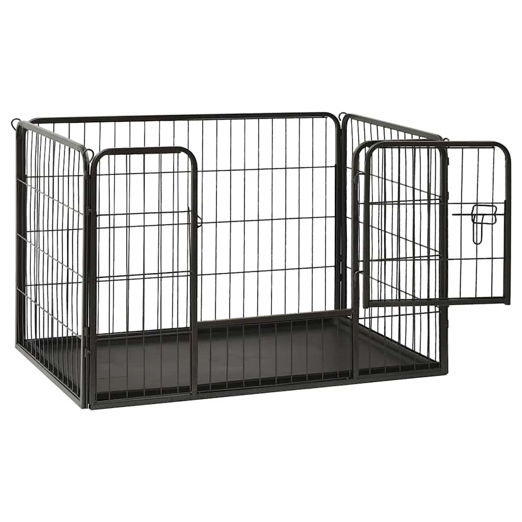 Box per Cuccioli in Acciaio 91,5x59x61 cm | homemem39