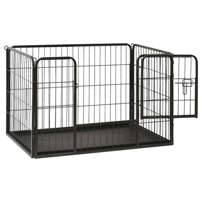 Box per Cuccioli in Acciaio 91,5x59x61 cm | homemem39