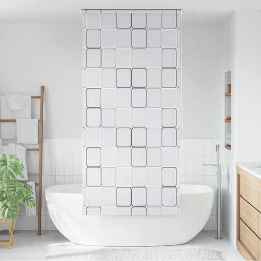 Tenda a Rullo per Doccia 120x240 cm Quadrati - homemem39