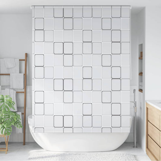 Tenda a Rullo per Doccia 160x240 cm Quadrati - homemem39