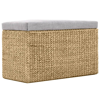 Panca e 2 Pouf in Giunco Grigio | homemem39